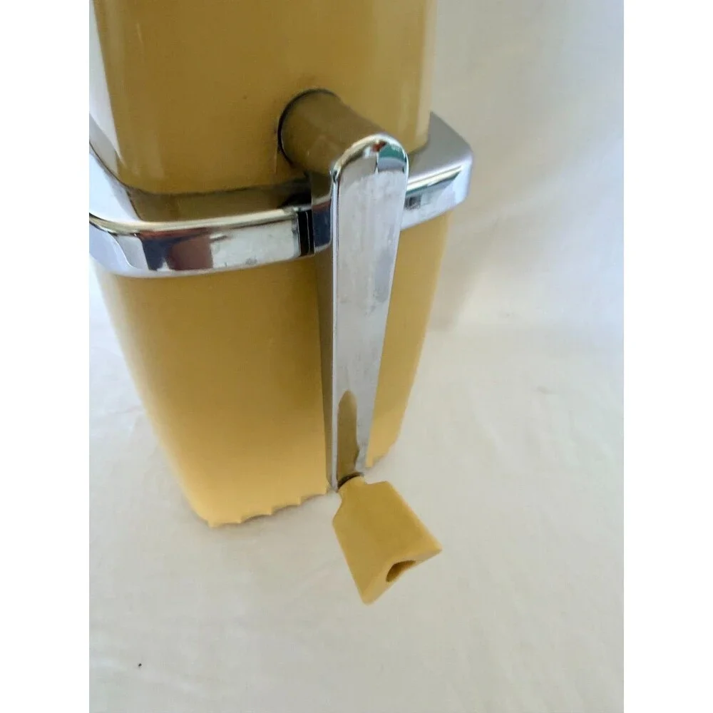 Vintage Mid Century Swing Away Retro Manual Ice Crusher - Mustard